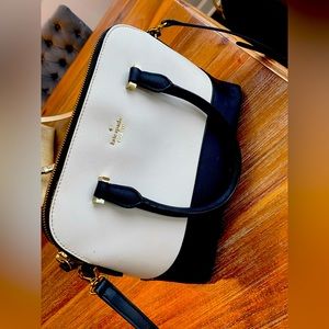 Kate spade black and cream handbag